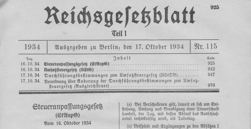 Reichsgesetzblatt,Ottmat Bühler