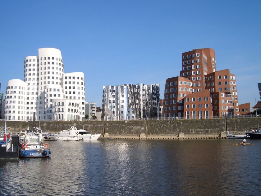 Print,Panorama,Medienhafen,Stadt,Düsseldorf,Frank Gehry