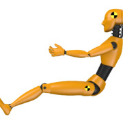 3d render of car test dummy - woman